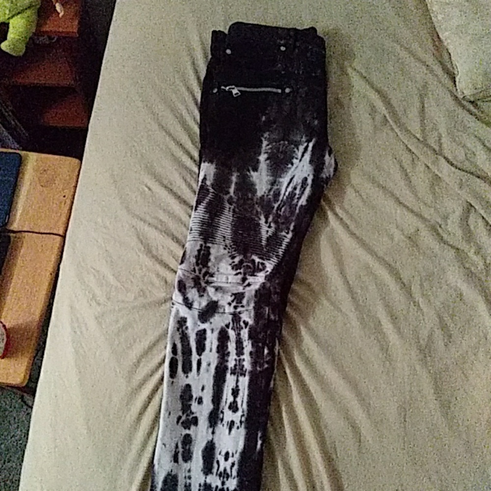Balmain paris tie -dyed jeans